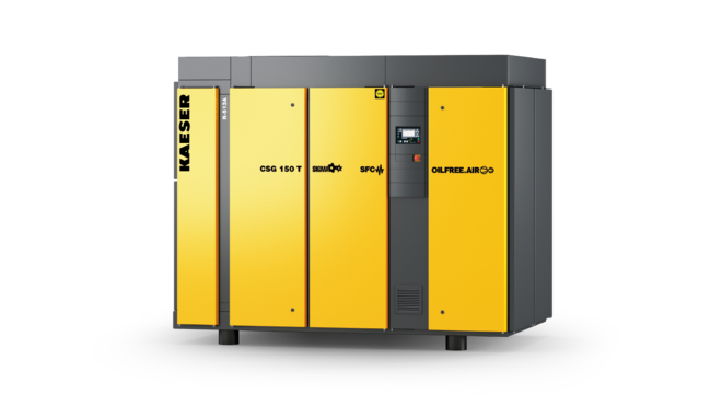 CSG oil-free compression rotary screw compressor with add-on dryer