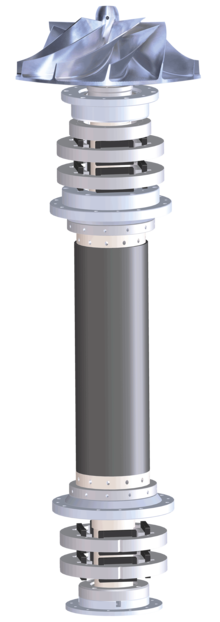 โบลเวอร์แบบเทอร์โบที่มีตลับลูกปืนแม่เหล็ก PillAerator