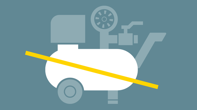 i.Comp 3 ไม่จำเป็นต้องใช้เครื่องเก็บอากาศอัด